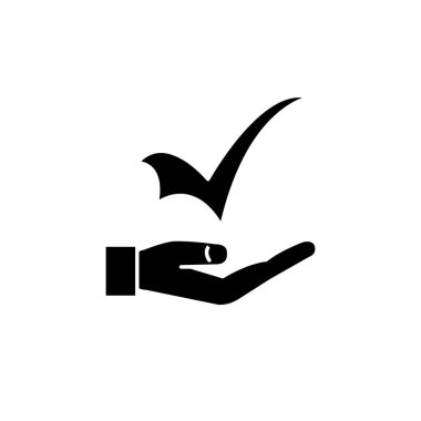 El hareketlerinin resimleme vektörü grafiği onaylanmış simge