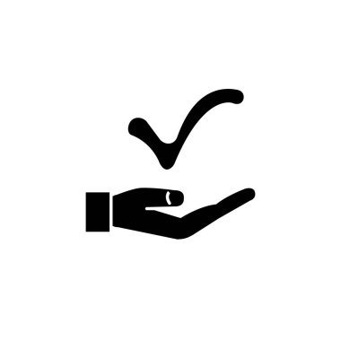 El hareketlerinin resimleme vektörü grafiği onaylanmış simge