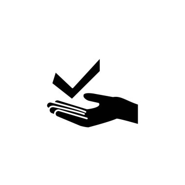 El hareketlerinin resimleme vektörü grafiği onaylanmış simge