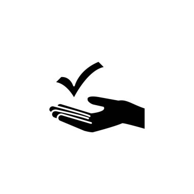 El hareketlerinin resimleme vektörü grafiği onaylanmış simge