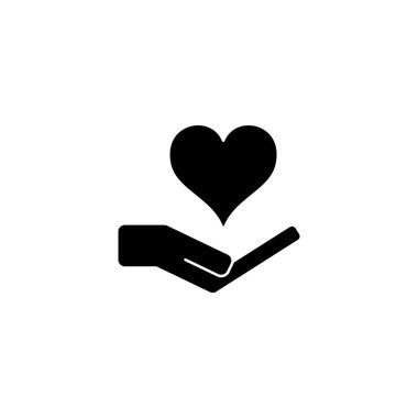 El ve kalbin çizimi, aşk simgesi