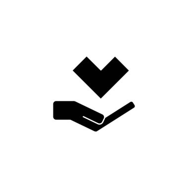 El ve kalbin çizimi, aşk simgesi