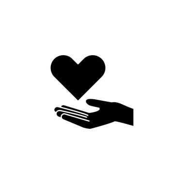 El ve kalbin çizimi, aşk simgesi