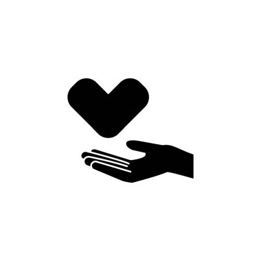 El ve kalbin çizimi, aşk simgesi