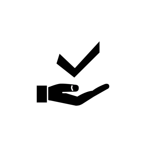 手部手势的说明性矢量图形获得批准的图标 — 图库矢量图片