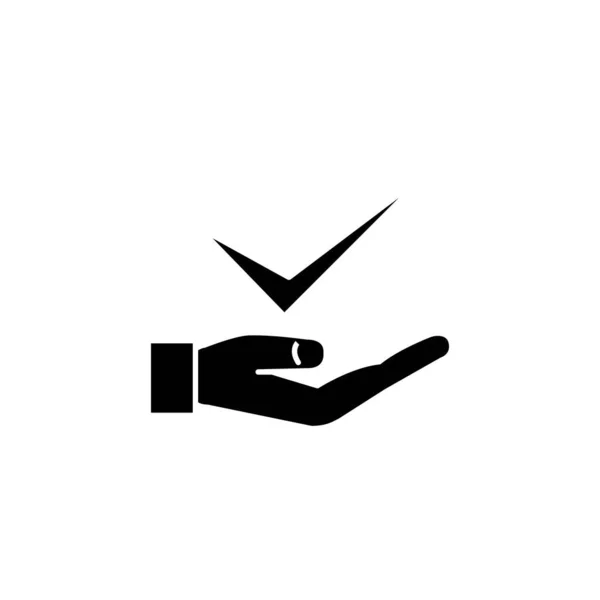 Illustration Vektorgrafik Der Handgeste Genehmigt Symbol — Stockvektor