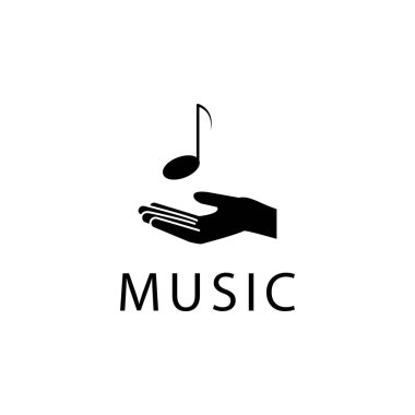 El ve müzik simgesinin İllüstrasyon Vektörü grafiği