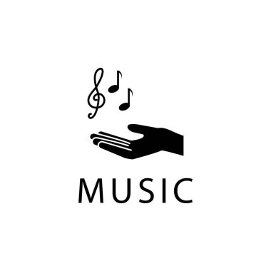 El ve müzik simgesinin İllüstrasyon Vektörü grafiği