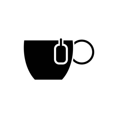 Çay ikonu şablonunun İllüstrasyon Vektörü grafiği