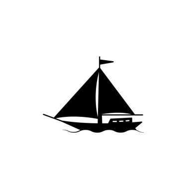 Rüzgar gemisi simge şablonunun İllüstrasyon Vektörü grafiği