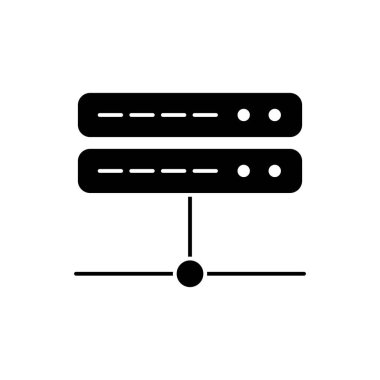 Sunucu simgesi şablonunun İllüstrasyon Vektörü grafiği