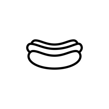 Hotdog simgesi şablonunun İllüstrasyon Vektörü grafiği