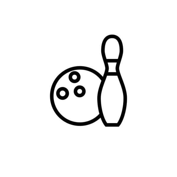 Illustrazione Grafica Vettoriale Del Modello Icona Bowling — Vettoriale Stock