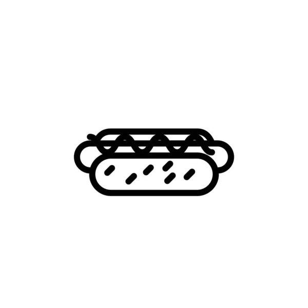 Ilustrační Vektorová Grafika Šablony Ikon Hotdogu — Stockový vektor