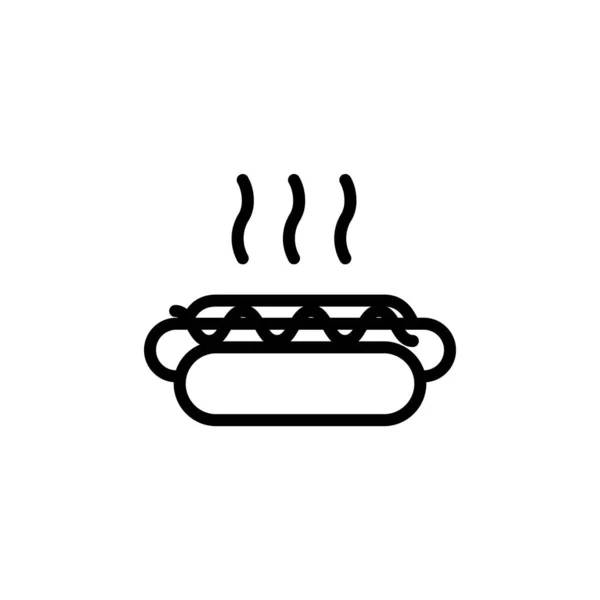 Ilustrační Vektorová Grafika Šablony Ikon Hotdogu — Stockový vektor