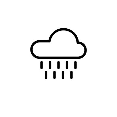 Yağmur simgesi şablonunun İllüstrasyon Vektörü grafiği