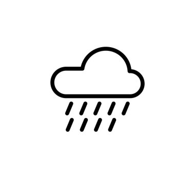 Yağmur simgesi şablonunun İllüstrasyon Vektörü grafiği