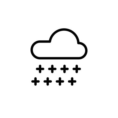 Yağmur simgesi şablonunun İllüstrasyon Vektörü grafiği