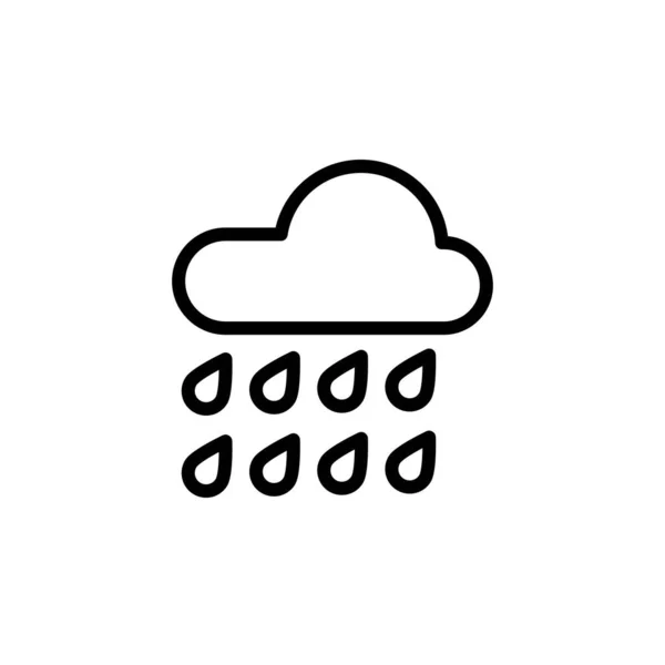 Illustration Vector Graphic Rain Icon Template — Stock Vector
