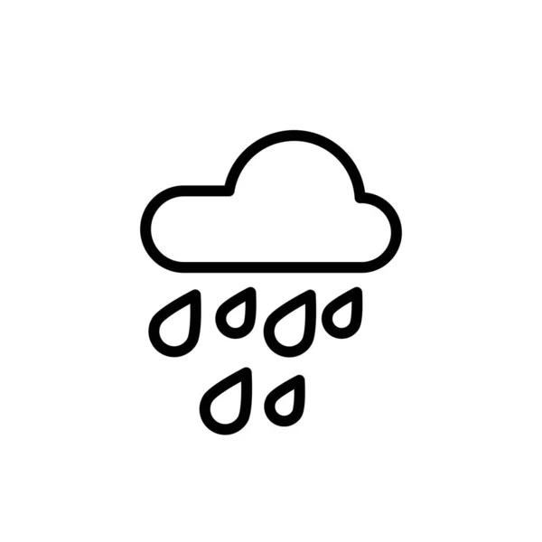 Illustration Vector Graphic Rain Icon Template — Stock Vector