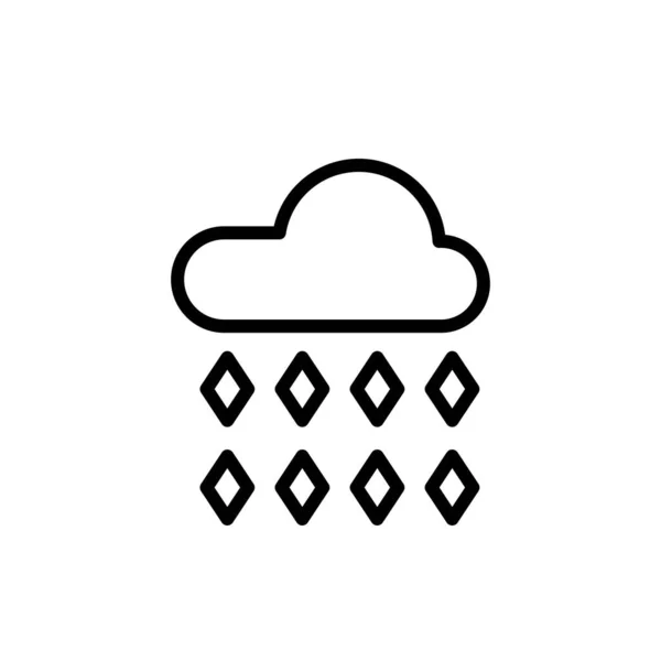 Illustration Vector Graphic Rain Icon Template — Stock Vector