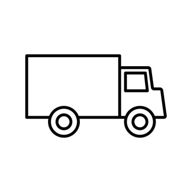 Kamyon simgesi şablonunun İllüstrasyon Vektörü grafiği