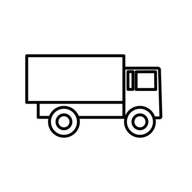 Kamyon simgesi şablonunun İllüstrasyon Vektörü grafiği