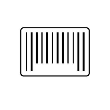 Barkod simgesi şablonunun İllüstrasyon Vektörü grafiği
