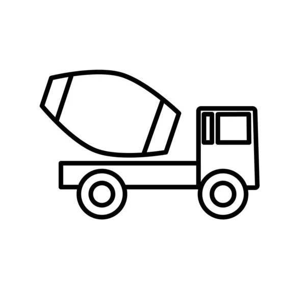 イラストトラックアイコンテンプレートのベクトルグラフィック — ストックベクタ