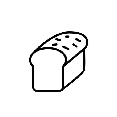 Ekmek simgesi şablonunun İllüstrasyon Vektörü grafiği