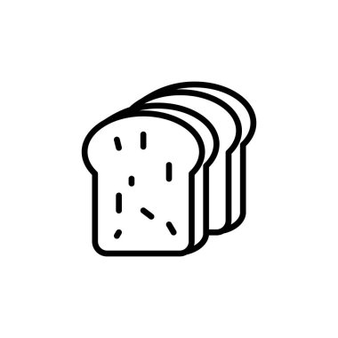 Ekmek simgesi şablonunun İllüstrasyon Vektörü grafiği