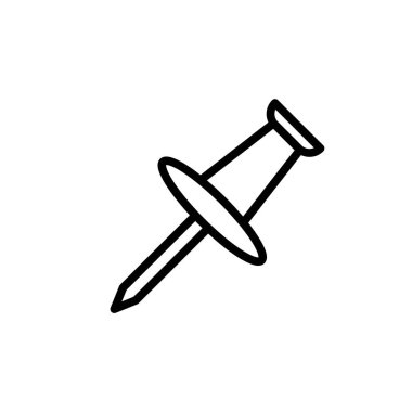 Push pin simgesi şablonunun Çizim Vektörü grafiği