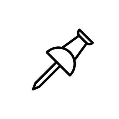 Push pin simgesi şablonunun Çizim Vektörü grafiği