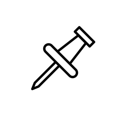 Push pin simgesi şablonunun Çizim Vektörü grafiği