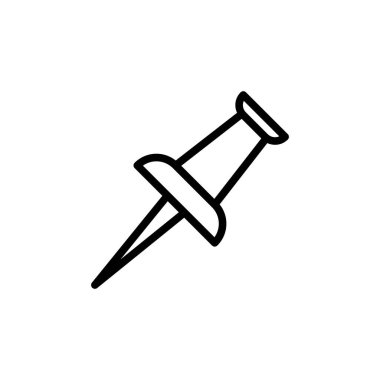 Push pin simgesi şablonunun Çizim Vektörü grafiği