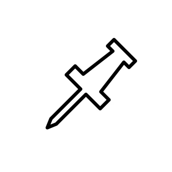 Illustration Graphique Vectoriel Modèle Icône Push Pin — Image vectorielle