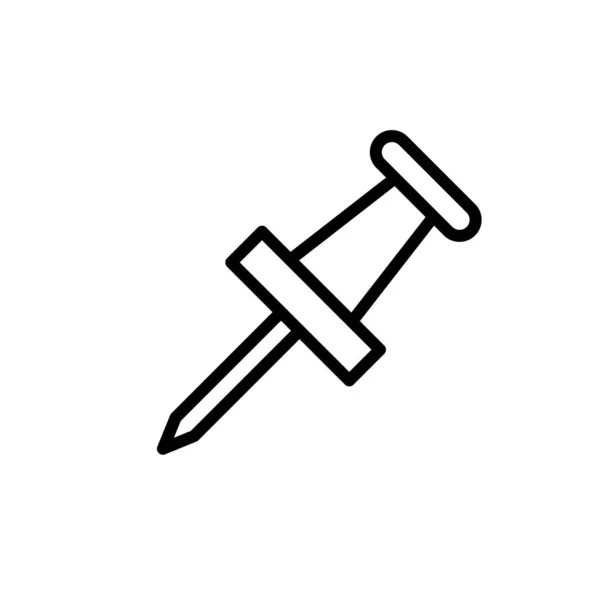 Ilustracja Wektorowa Grafika Szablonu Ikony Push Pin — Wektor stockowy
