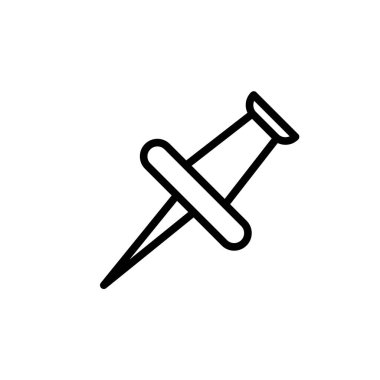 Push pin simgesi şablonunun Çizim Vektörü grafiği