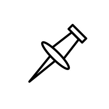 Push pin simgesi şablonunun Çizim Vektörü grafiği