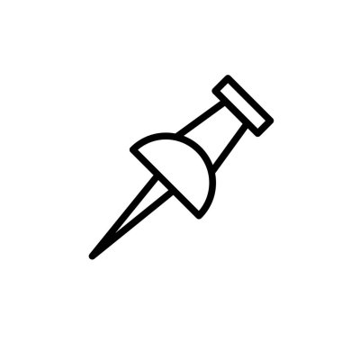 Push pin simgesi şablonunun Çizim Vektörü grafiği