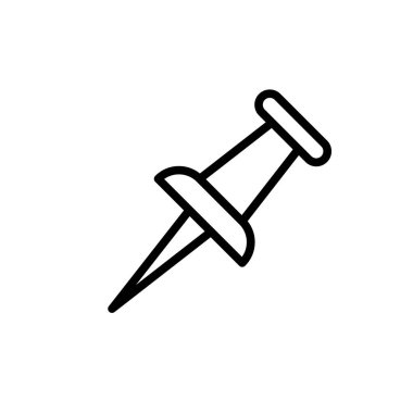 Push pin simgesi şablonunun Çizim Vektörü grafiği