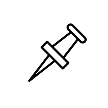 Push pin simgesi şablonunun Çizim Vektörü grafiği