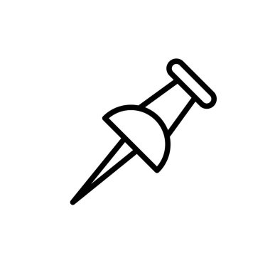 Push pin simgesi şablonunun Çizim Vektörü grafiği