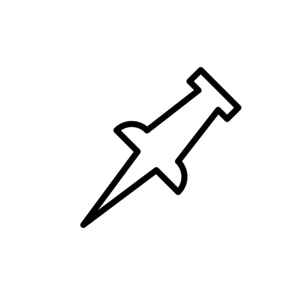 Ilustración Gráfico Vectorial Plantilla Icono Push Pin — Vector de stock