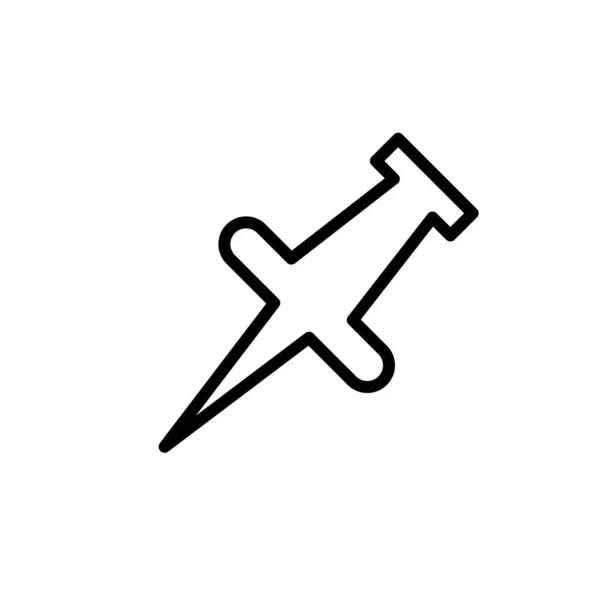 Illustration Graphique Vectoriel Modèle Icône Push Pin — Image vectorielle