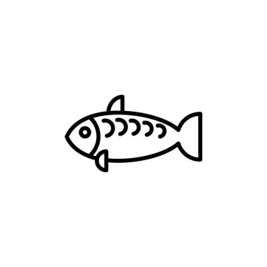 Balık simgesi şablonunun Çizim Vektörü grafiği