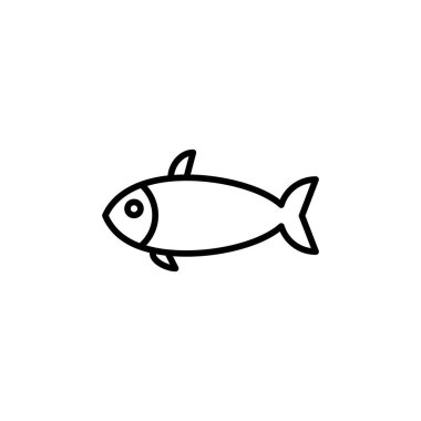 Balık simgesi şablonunun Çizim Vektörü grafiği