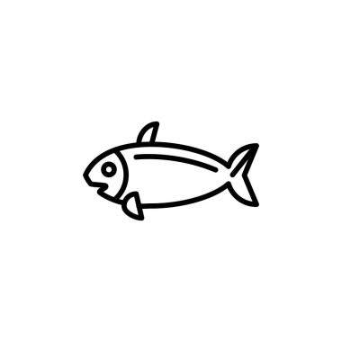 Balık simgesi şablonunun Çizim Vektörü grafiği