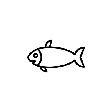 Balık simgesi şablonunun Çizim Vektörü grafiği