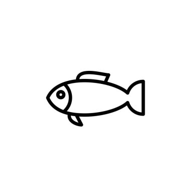 Balık simgesi şablonunun Çizim Vektörü grafiği